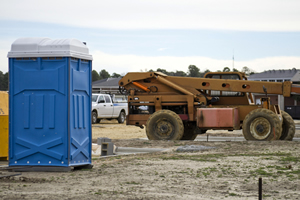 porta potty on construction site