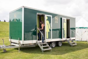 luxury trailer porta potty outdoor