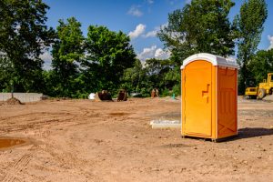 porta potty on the construction site